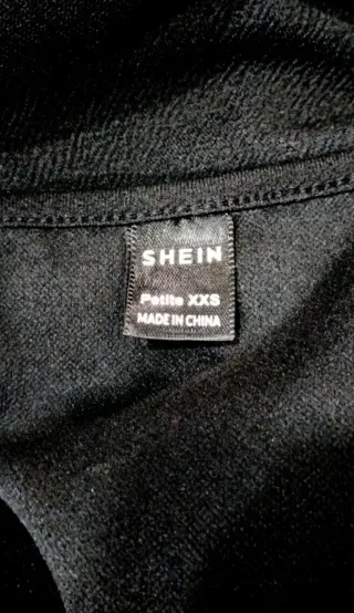 Vestito tubino Shein nero maniche velate