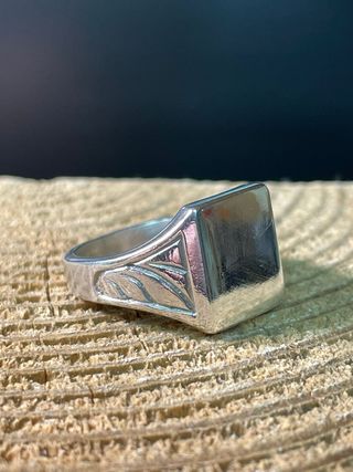 Anillo Sello Plata Antigua