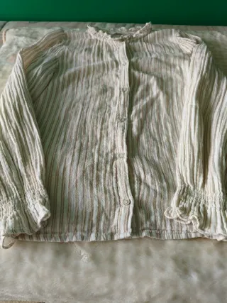 Blusa Mango a righe beige e rosa