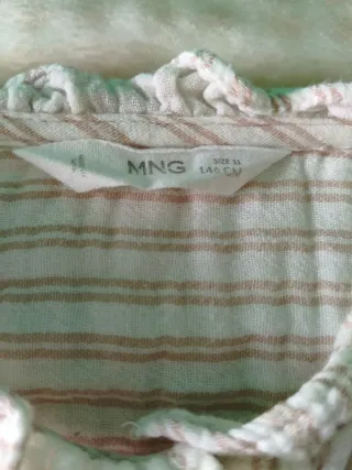 Blusa Mango a righe beige e rosa