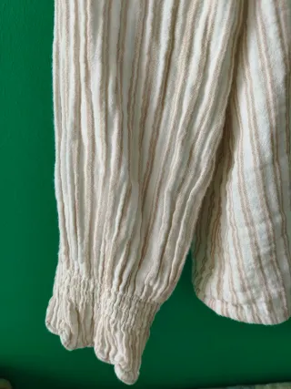 Blusa Mango a righe beige e rosa