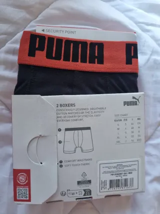 Pack 2 Boxers Puma Talla S Algodón Orgánico