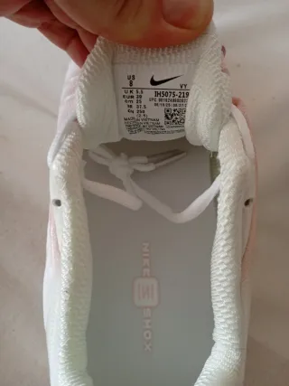 Zapatillas Nike Shox Mujer Blancas Rosas talla 39