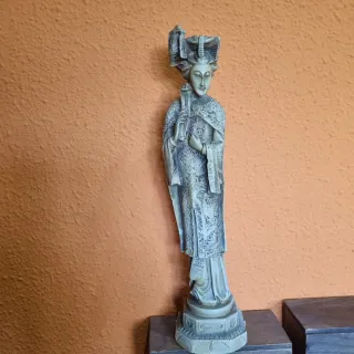 Pareja Figuras Orientales Vintage Sabios Chinos