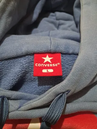 Felpa Converse Oversize Vintage Blu L 100% cotone