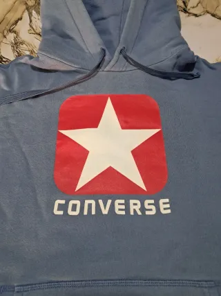 Felpa Converse Oversize Vintage Blu L 100% cotone