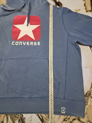 Felpa Converse Oversize Vintage Blu L 100% cotone