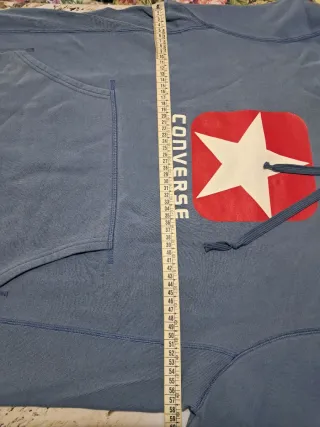 Felpa Converse Oversize Vintage Blu L 100% cotone