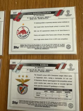 4 NUMERADAS (Champions League y Europa League) (RC