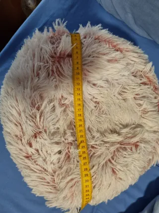 Cuccia morbida cane/gatto rosa e bianca