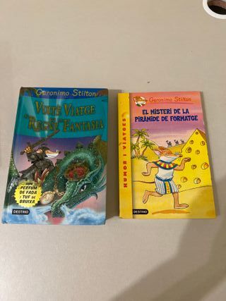 2 libros infantiles de Geronimo Stilton en català