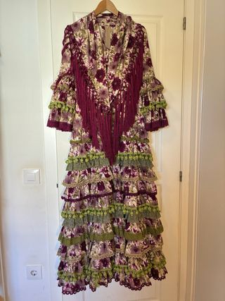 Traje de Flamenca con mantoncillo de Pepa Garrido