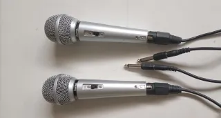 Micrófono Karaoke Hama Plata y Negro