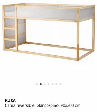 Cama alta IKEA Kura 90x200 cm