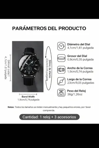 Kit Reloj, Collar y Anillo Hombre