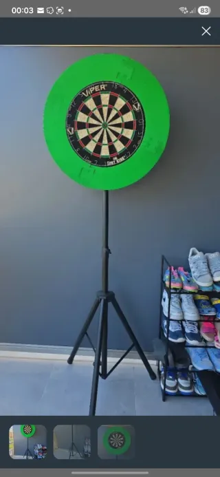 Tablero de dardos con soporte