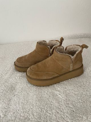 Botas Stradivarius Beige/Marrón Talla 36