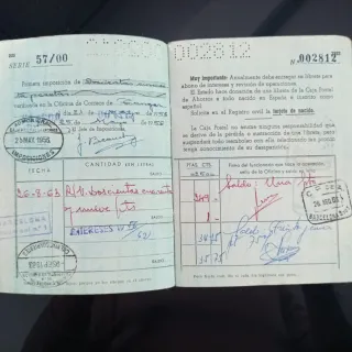 Libreta Caja Postal Ahorros 1956-1975 Tánger