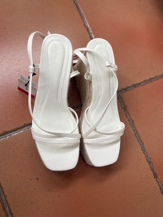 Cuñas blancas Lefties talla 38