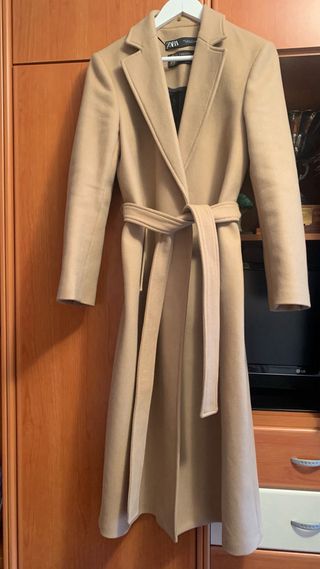 Abrigo Manteco Lana Marrón