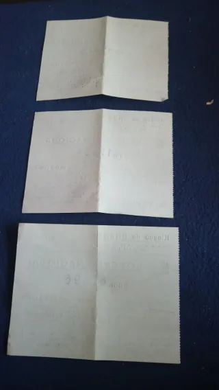 Participaciones de Lotería  Vintage año 1986