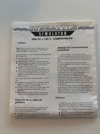 Juego Sub Battle Simulator PC 3½”