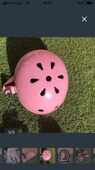 Casco infantil rosa