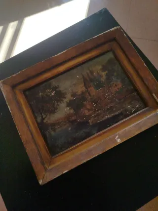 Cuadro antiguo siglo XVIII firmado