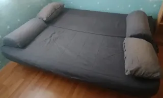 Sofá Cama Gris Tela