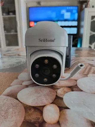 Cámara Vigilancia Exterior SriHome Blanca