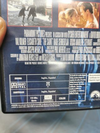 película, DVD, el Santo, Val Kilmer