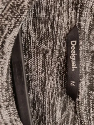 Vestido Desigual Gris y Rosa Talla M