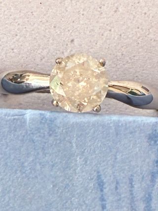Anillo Oro 18k 1.14 Ct Diamante Natural