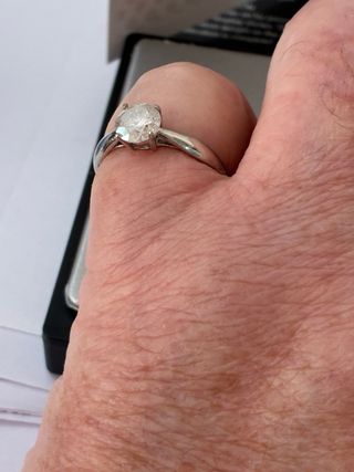 Anillo Oro 18k 1.14 Ct Diamante Natural