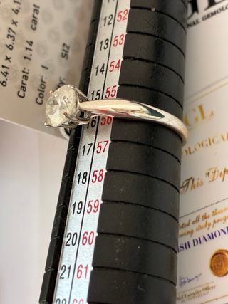 Anillo Oro 18k 1.14 Ct Diamante Natural