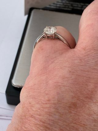 Anillo Oro 18k 1.14 Ct Diamante Natural