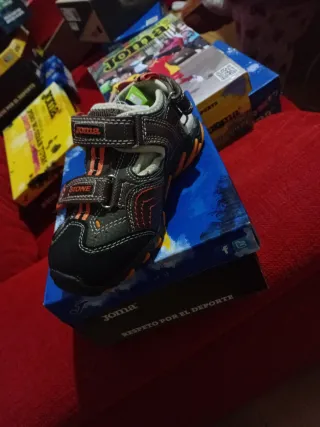 Sandalias Joma niño marrón y naranja