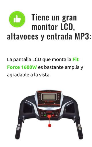 Cinta de Correr FIT FORCE FF1600