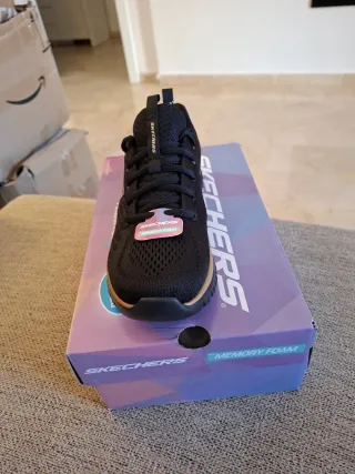 Zapatillas Skechers Mujer Negro