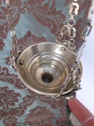 Lámpara votiva antigua latón