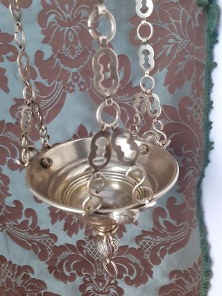 Lámpara votiva antigua latón