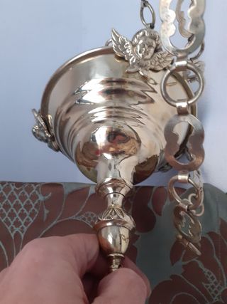 Lámpara votiva antigua latón