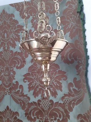 Lámpara votiva antigua latón