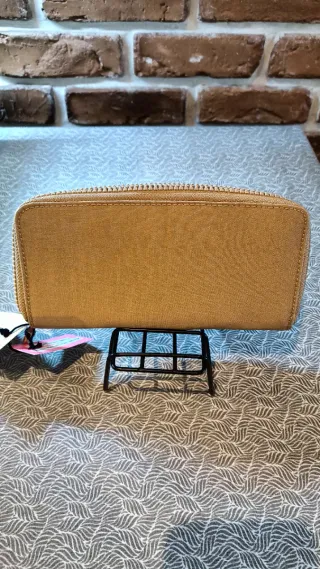 Monedero cartera grande Kipling beige mujer