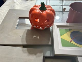 Lote Marcos Fotos, Calabaza, Reloj, Portavelas