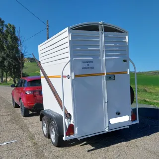 Remolque caballos con monturero y luz