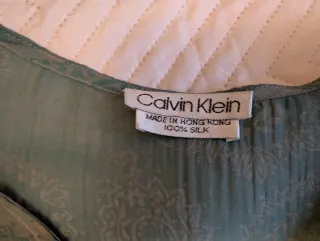 Camisa Calvin Klein Seda Verde