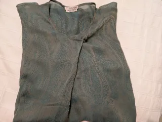 Camisa Calvin Klein Seda Verde