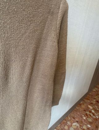 Jersey de lana trenzado con brillo