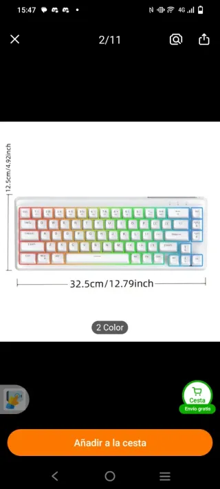 Teclado Mecánico 75% Blanco
